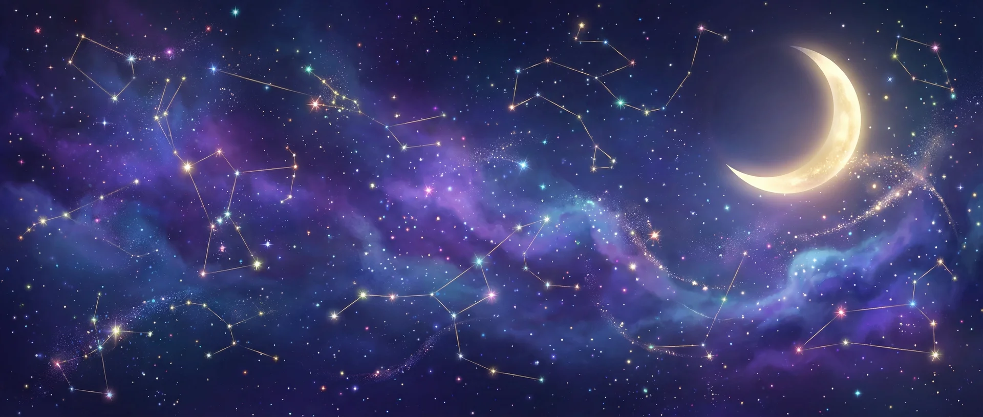 星空背景 - 色青五月 | 每日星座运势与塔罗占卜